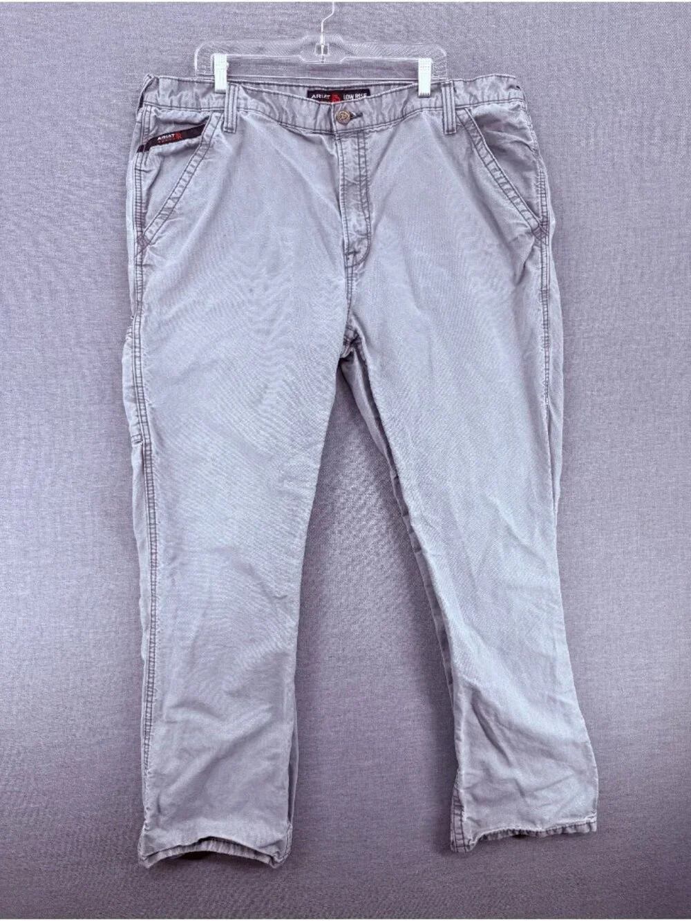 Ariat FR M4 Low Rise Boot Cut Jeans Gray Mens 42x34 Flame Resistant Work Pants